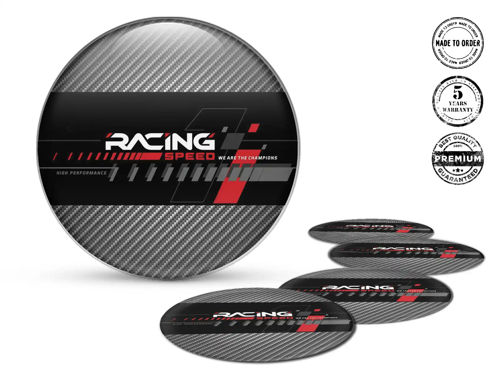 Domed sticker Sleek Finish High-End Labels